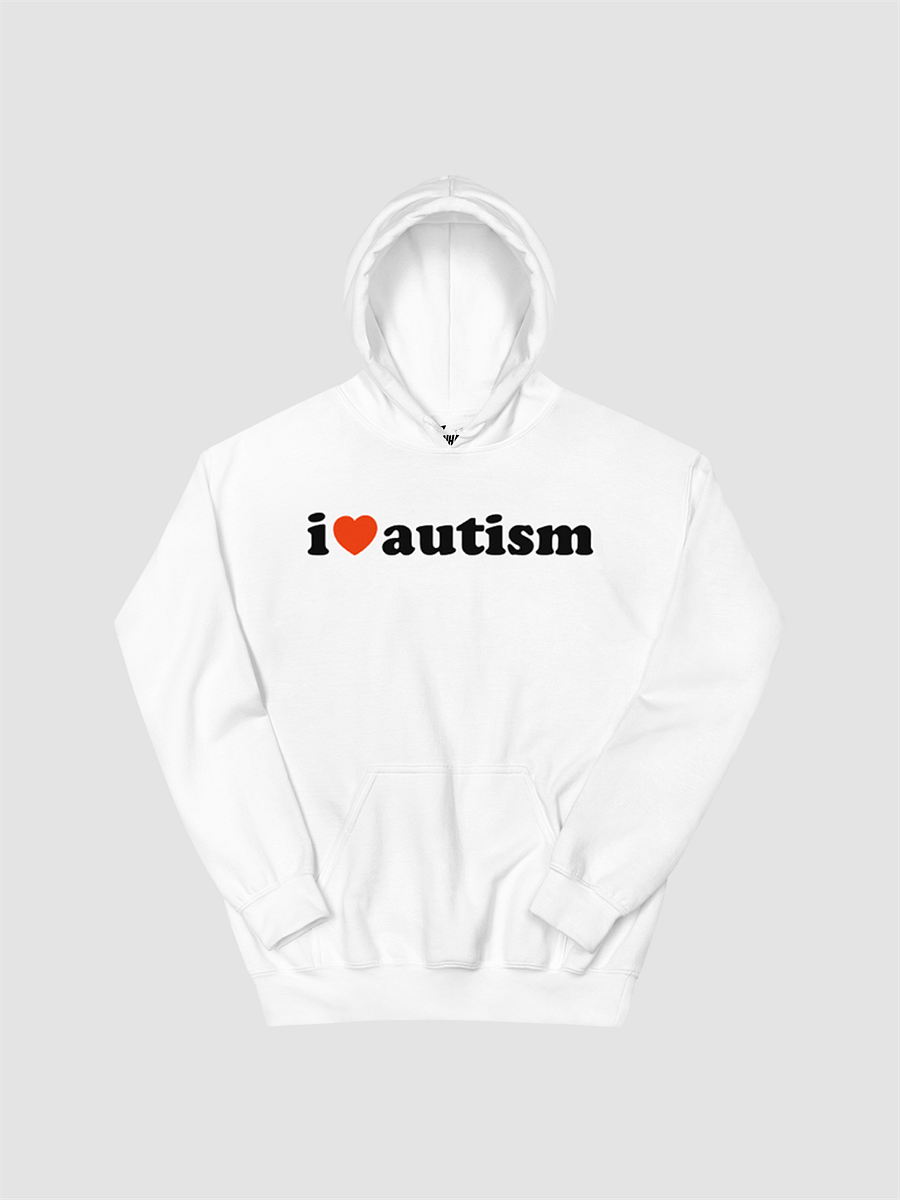 I Heart Autism White Hoodie product image (1)