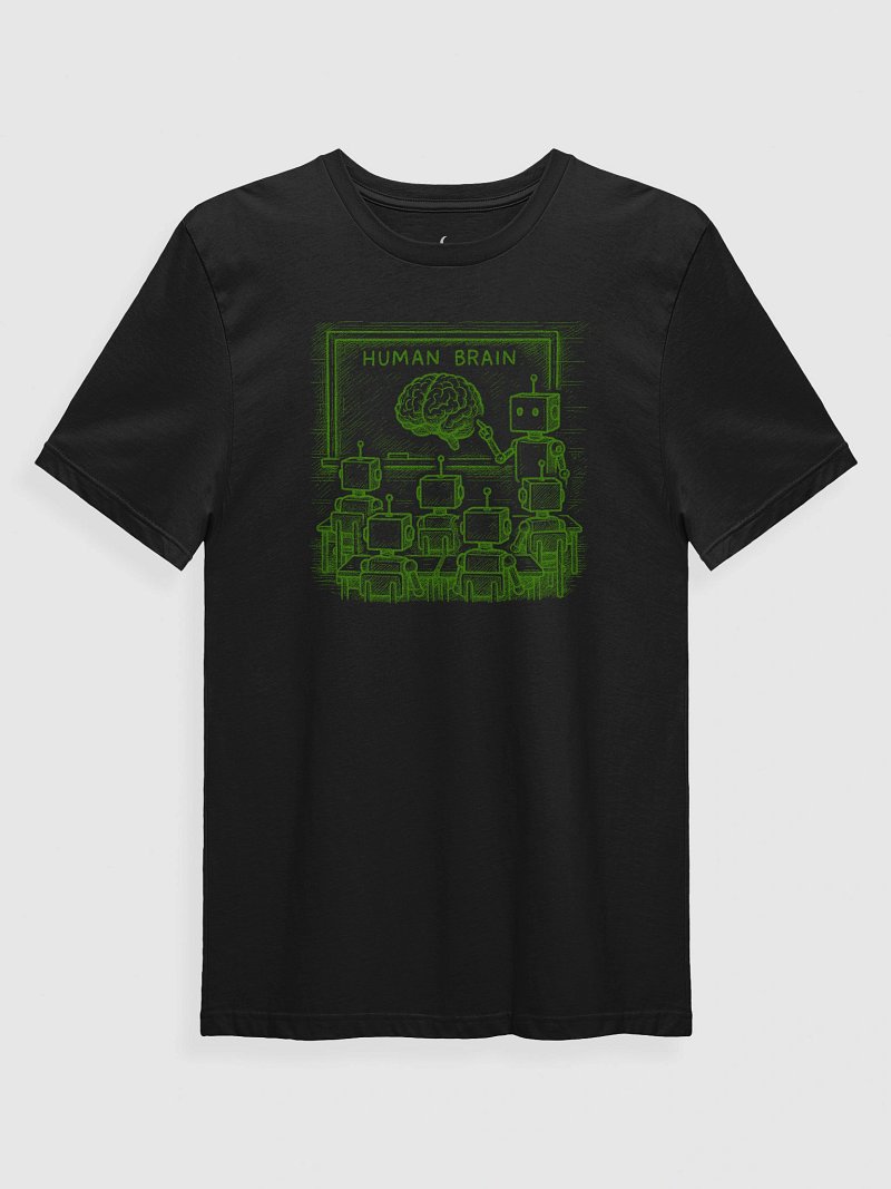 What…? Human? - Robot Classroom - Black Tee