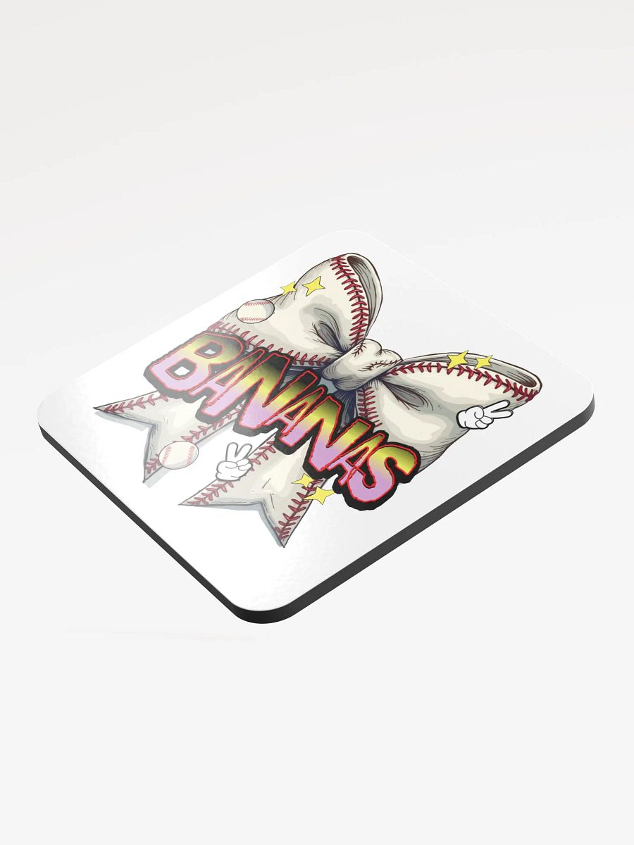 Bananas Bow Baseball Coaster product image (4)