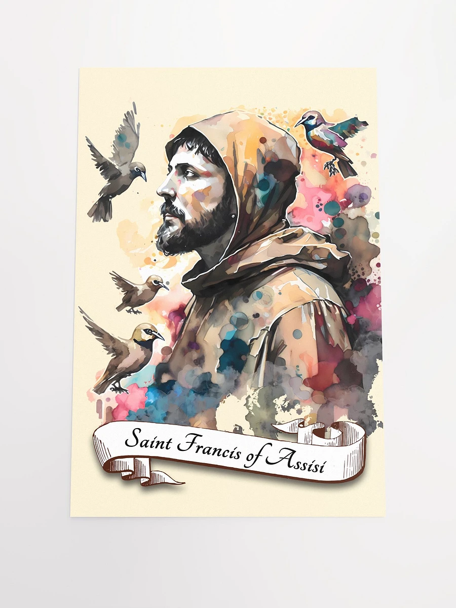 Saint Francis Of Assisi Patron Saint of Italy, Ecologists, Merchants, Animals, Environment Matte Poster product image (3)