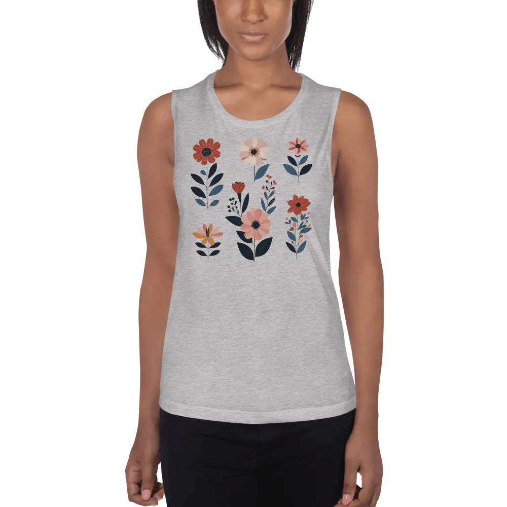 Geometric Floral Delight Muscle Tank product image (3)