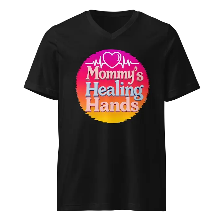 Mommy's Healing Hands Heartbeat v-neck tee product image (1)
