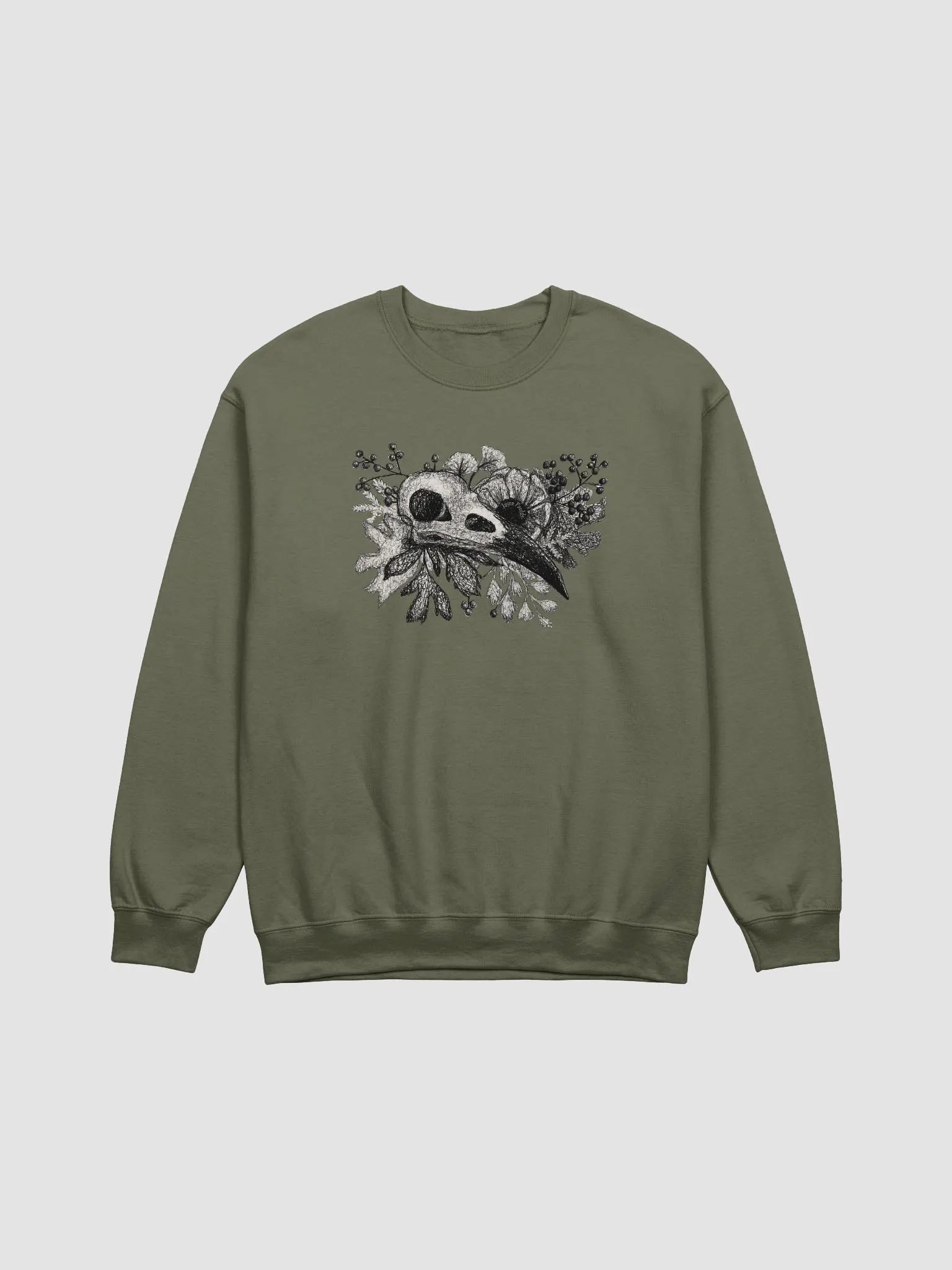 Dark Raven Skull Unisex Sweatshirt product image (1)