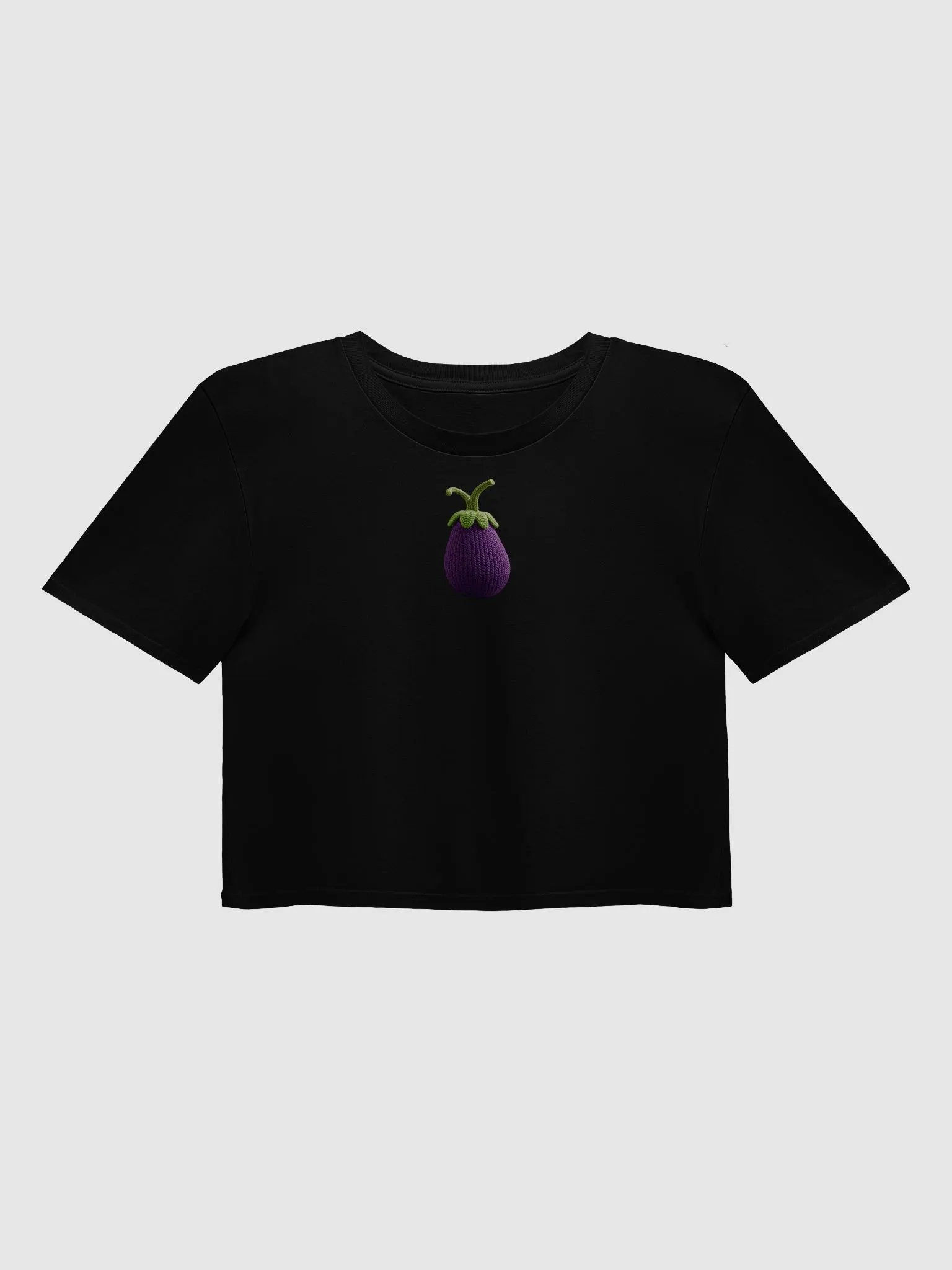 CozyAvocado Women's Premium Egg Plant Crop Top #1 product image (1)
