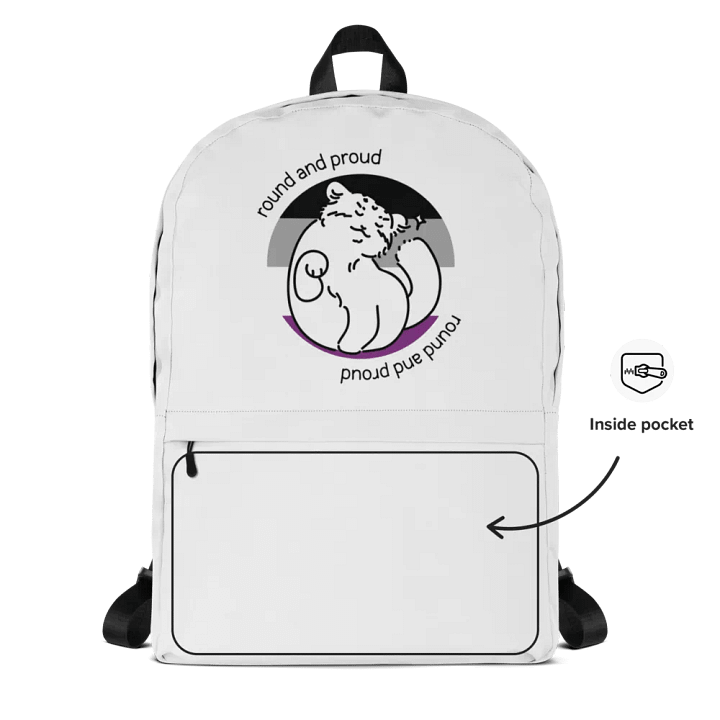 Round and Proud Manul Asexual Version - Backpack product image (2)