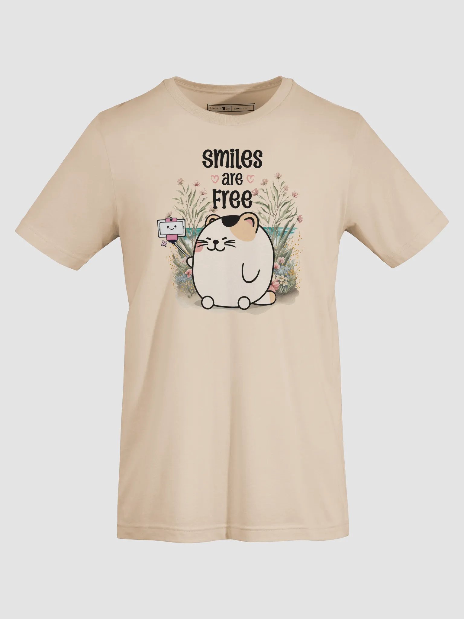 Smiles are Free Cute Cat T-shirt product image (5)