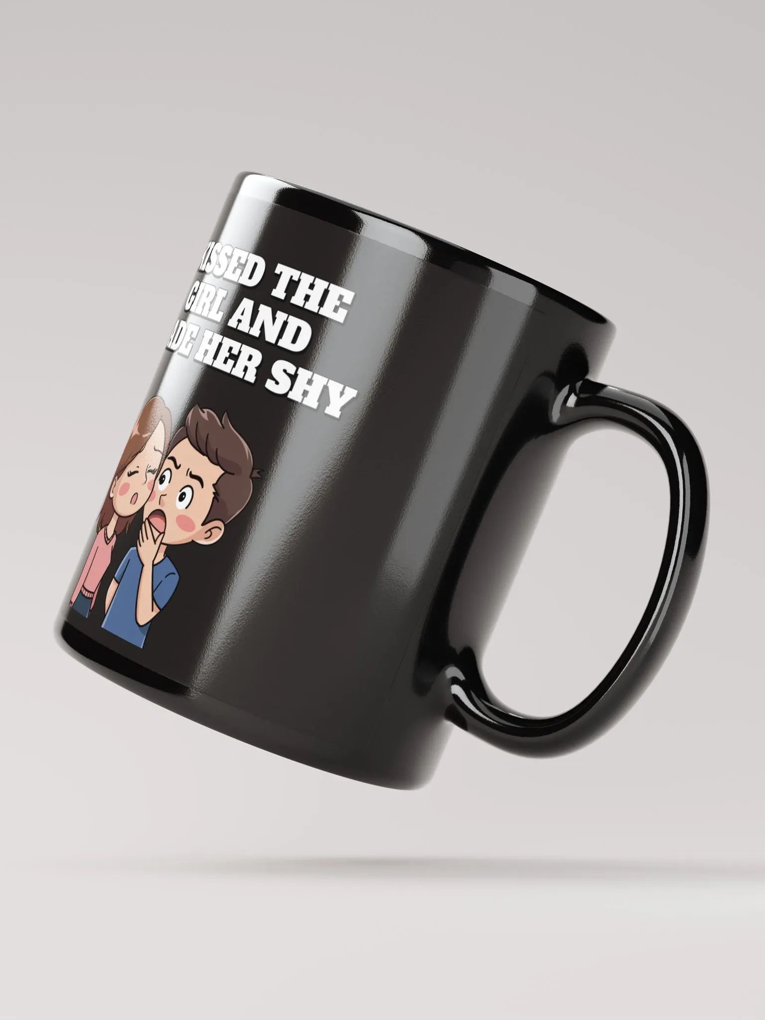 Kissed The Girl And Made Her Shy - Nursery Rhythm Parody Black Mug product image (6)