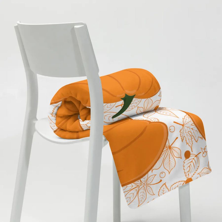 Cozy Fall Pumpkin Throw Blanket | Autumn Home Decor product image (8)