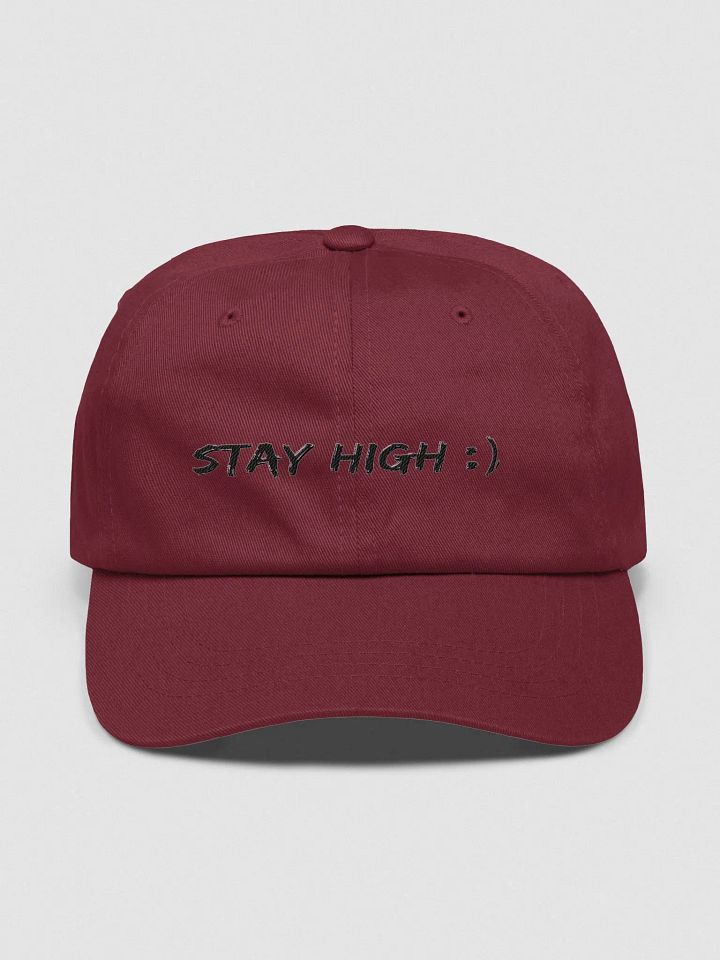 Yupoong Classic Stay High Dad Hat (Black Text) product image (1)