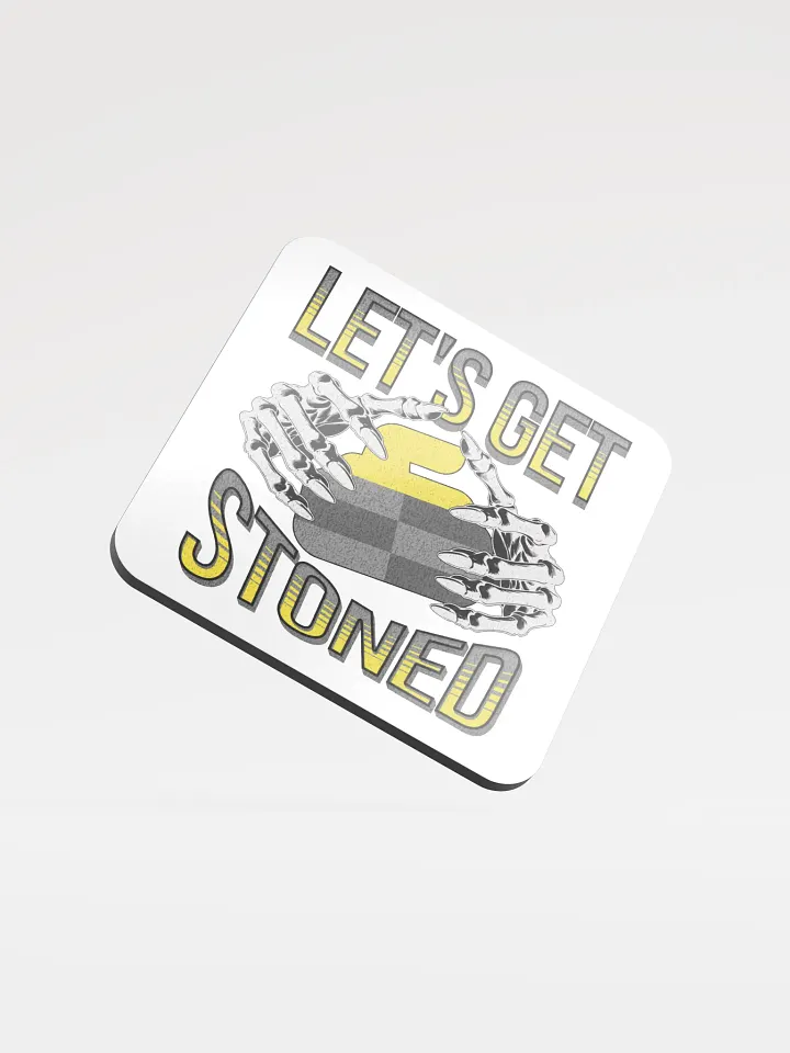 Lets Get Stoned Curling Funky Skeleton Coaster product image (2)