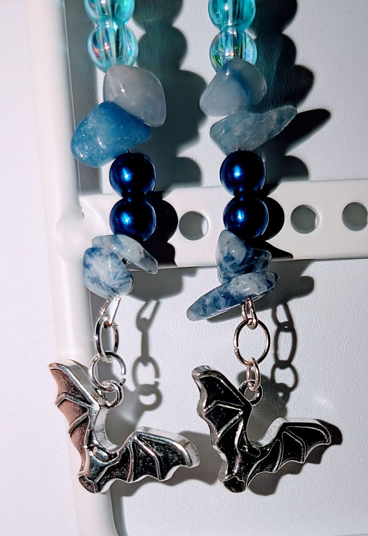 Sodalite Bat Earrings! product image (1)