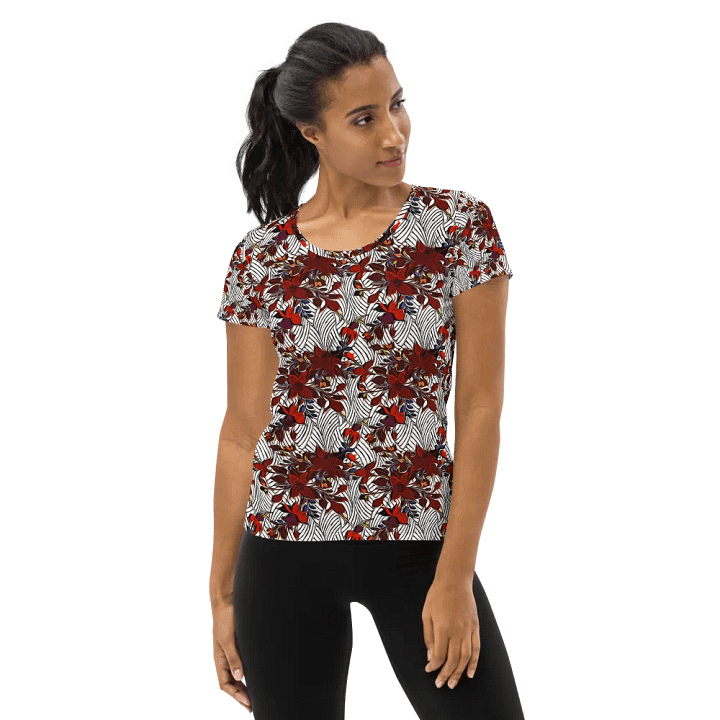 Floral Stripes | Women's Athletic T-Shirt product image (1)