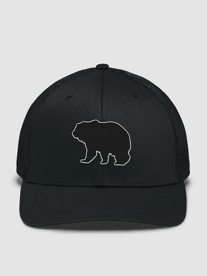 Blacked Out Grizzy Bear Snapback Limited Edition Logo Trucker product image (1)
