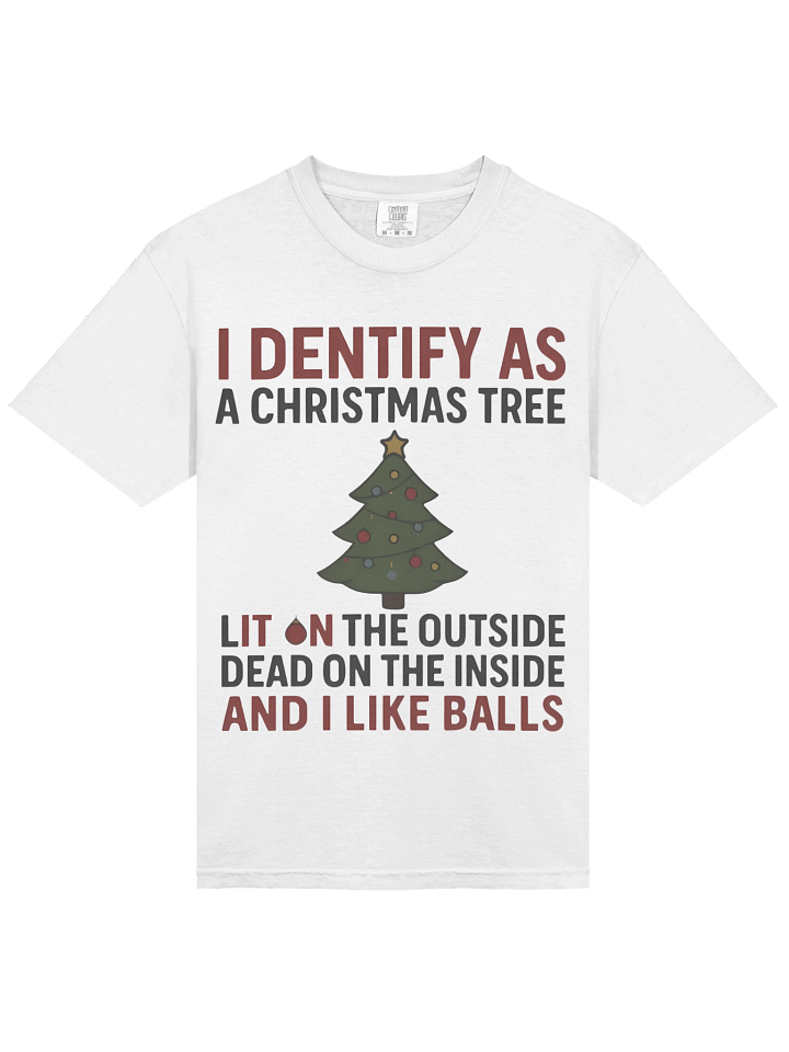 I Identify As A Christmas Tree Lit On The Outside Shirt product image (2)
