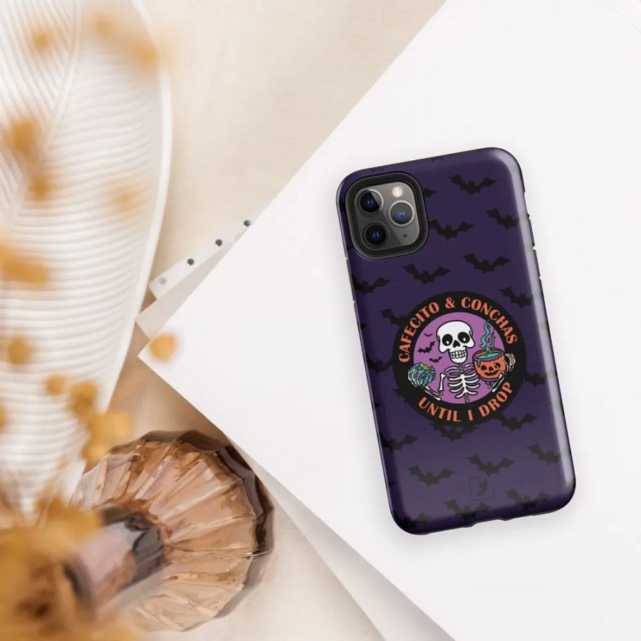 Cafecito and Conchas Halloween Skeleton Tough Case for iPhone® product image (6)