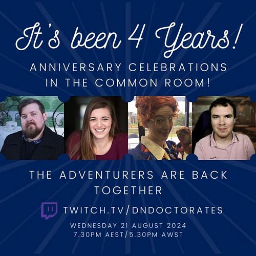 It's been 4 years since the very first episode of Dungeons and Doctorates landed in your podcast feeds. So it's time for a ce...