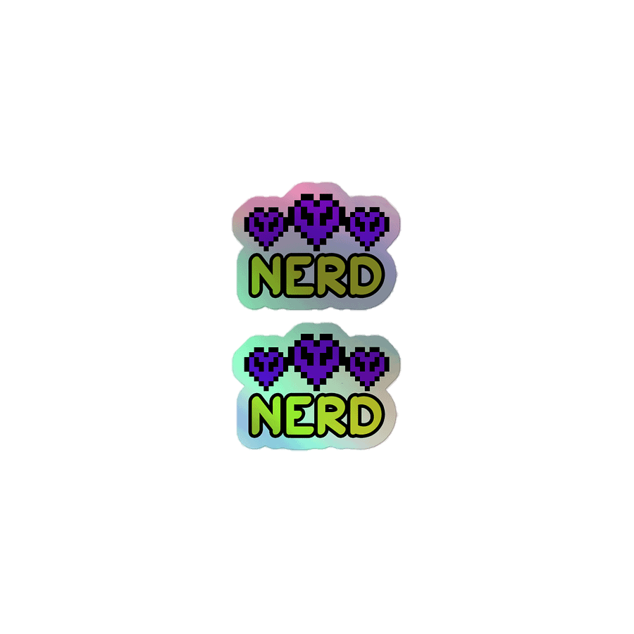 Hardcore Nerd holographic stickers product image (1)