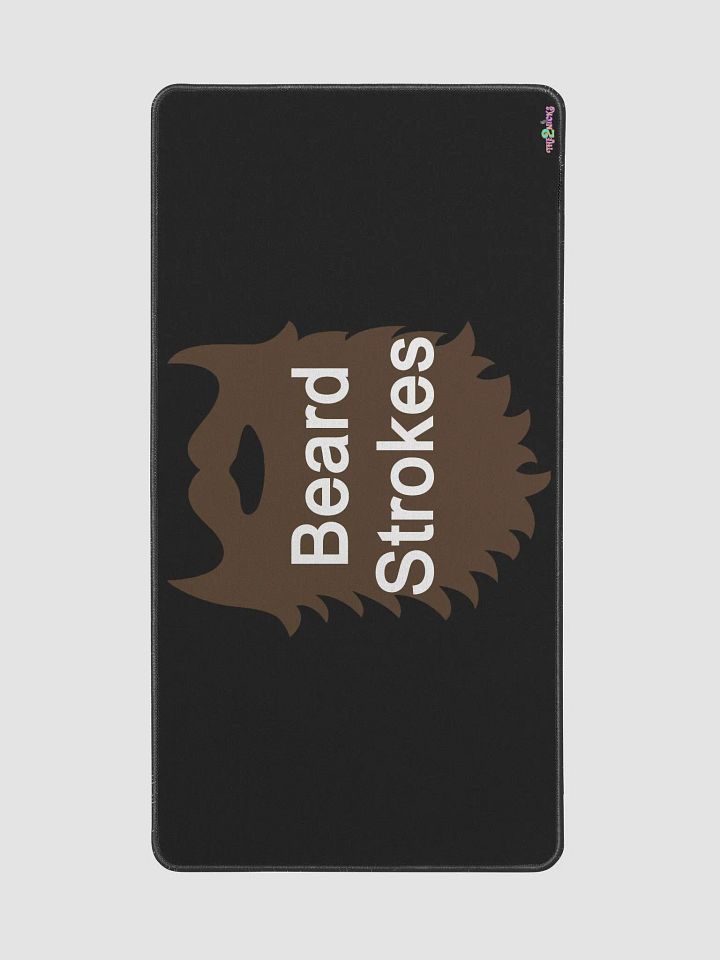 Brown Beard Strokes Desk Mat (Black) product image (2)