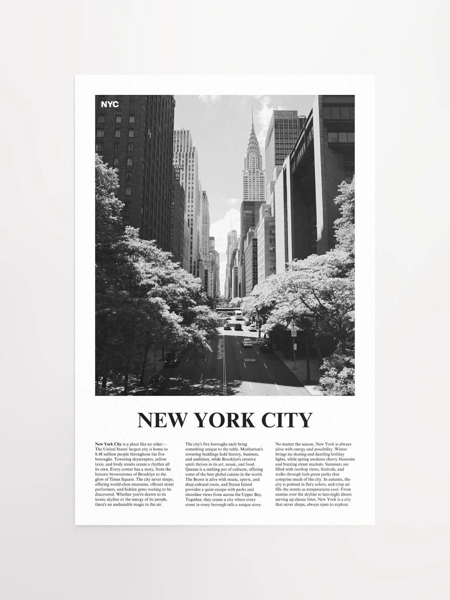 New York City 01 Newspaper Poster product image (5)
