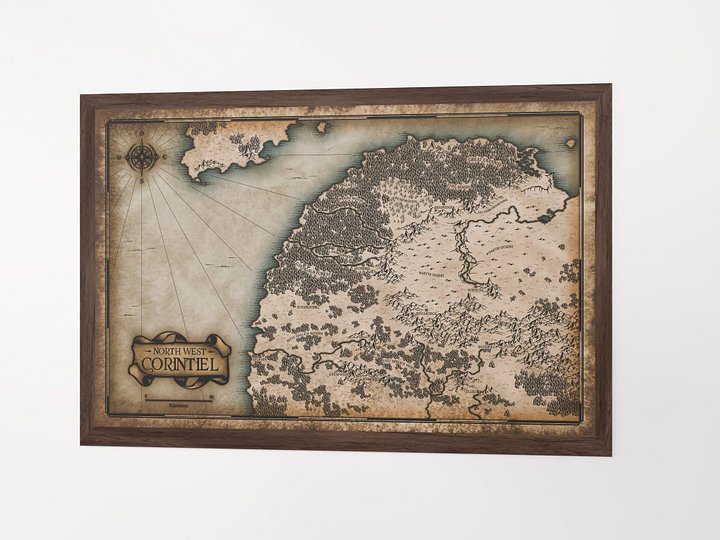 North West Corintiel Map Poster product image (1)