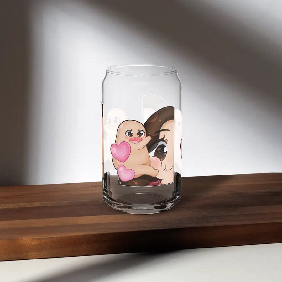 Hugs face Emote! Can- shaped glass cup product image (35)