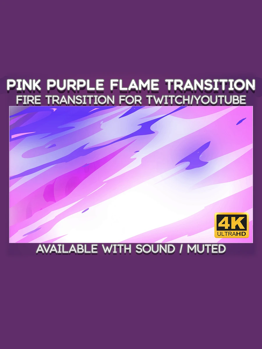 Pink and Purple Fire Video Transition - Cartoon Fire Transition for Twitch Stream and YouTube Video product image (4)