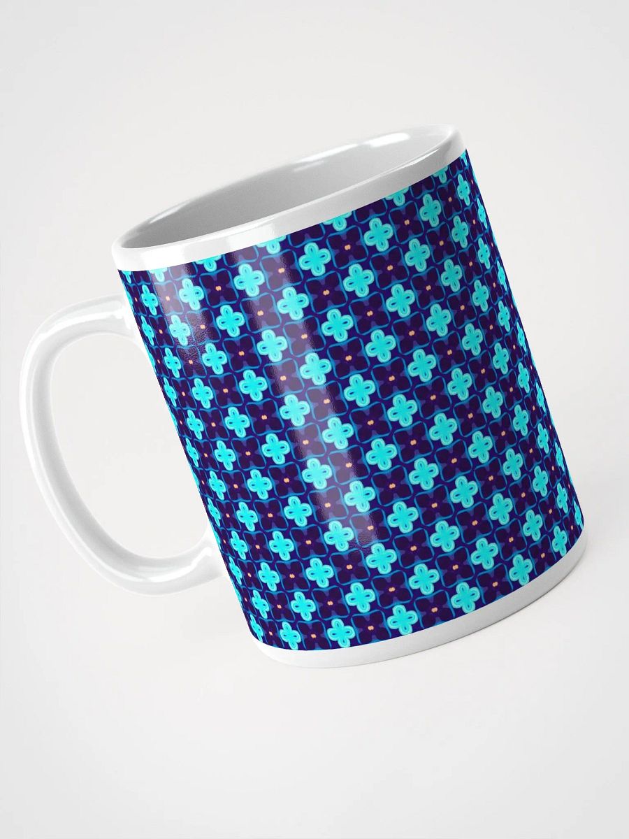 Blue & Black Seamless Patterned Ceramic Mug product image (4)