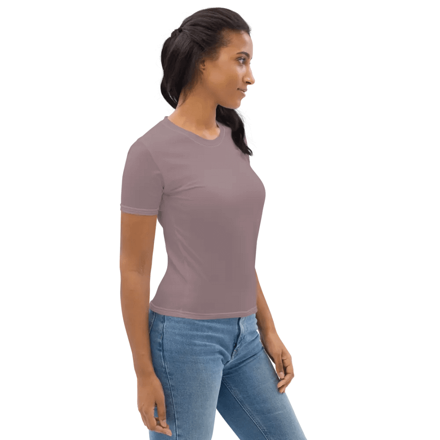 Plain Cool Purplish Brown Soft Summer Women's Crewneck Polyester Heavyweight Premium T-Shirt by Treasure Pie product image (5)