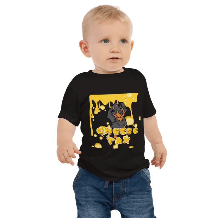 Cheese Tax Dog Cartoon Baby Tee product image (1)