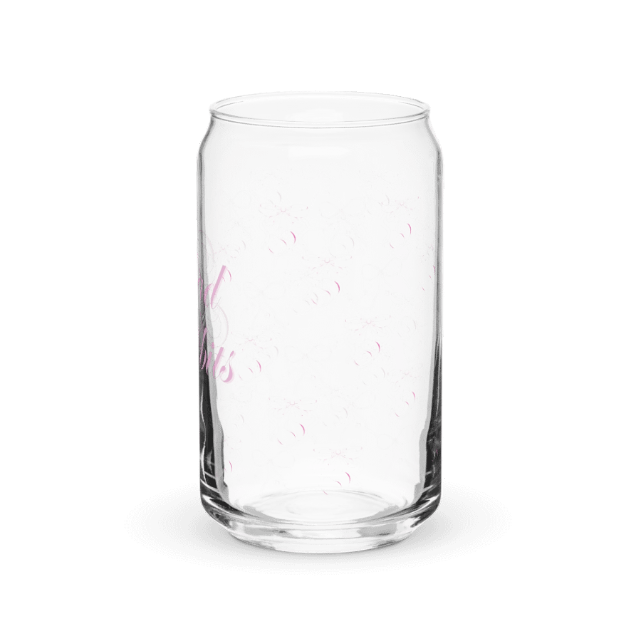 Bad Habits Girly Print Glass Can Cup With Or Without Lid product image (3)