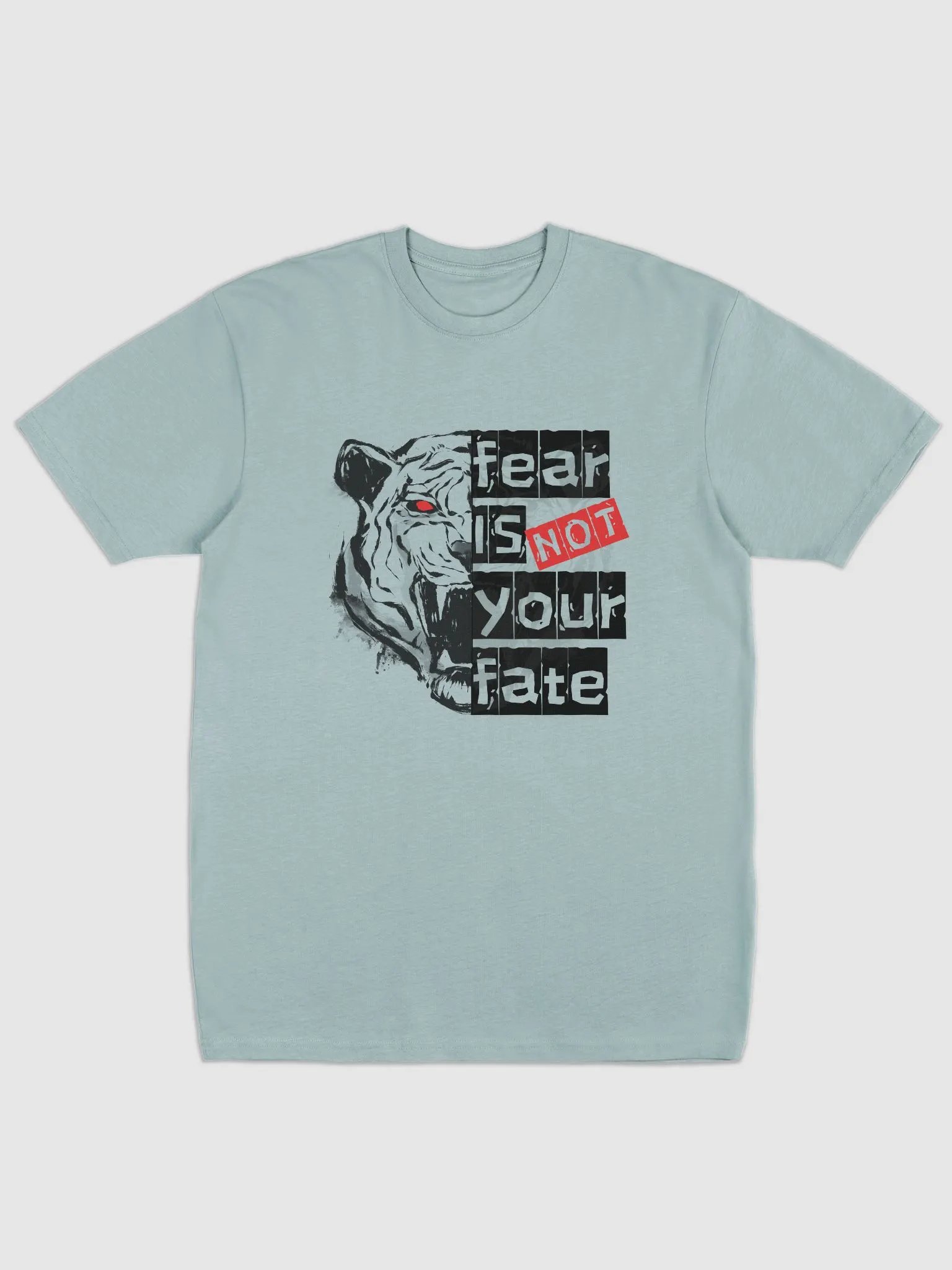 Fear Is Not Your Fate Watercolor Tiger Motivational T-shirt product image (1)