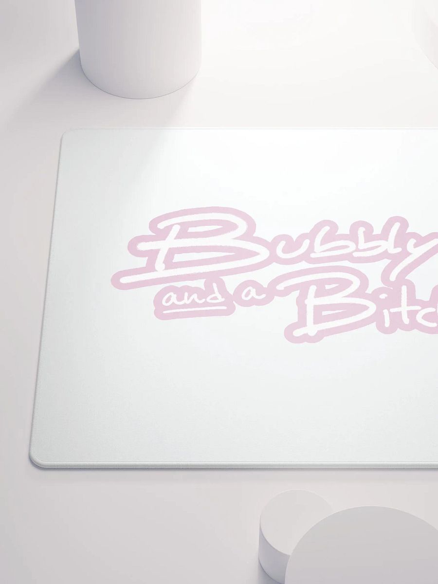 Bubbly and a B*tch (lined design, #E1B9CE) mouse pad product image (6)