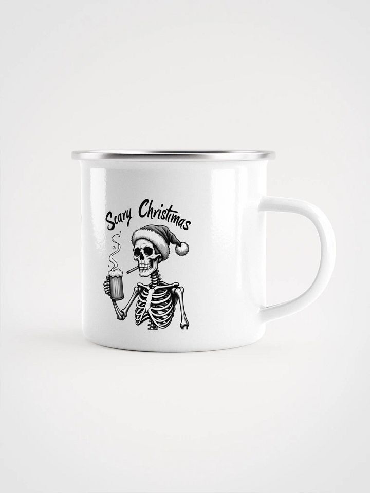 Scary Christmas Skull Enamel Mug product image (1)