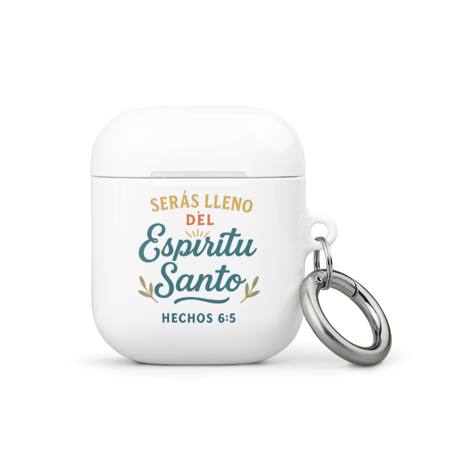 AirPods® Case – “Serás Lleno del Espíritu Santo” – Spanish All-Over Design product image (1)