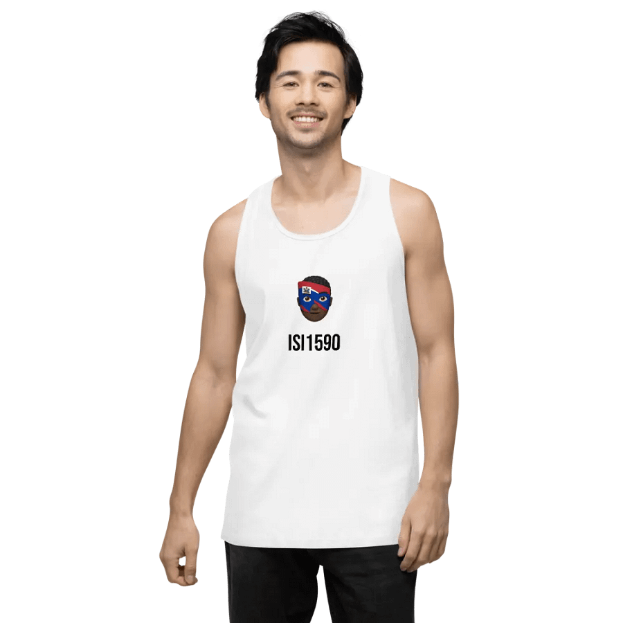 Haitian Flag Emoji Mask Tank Top product image (2)