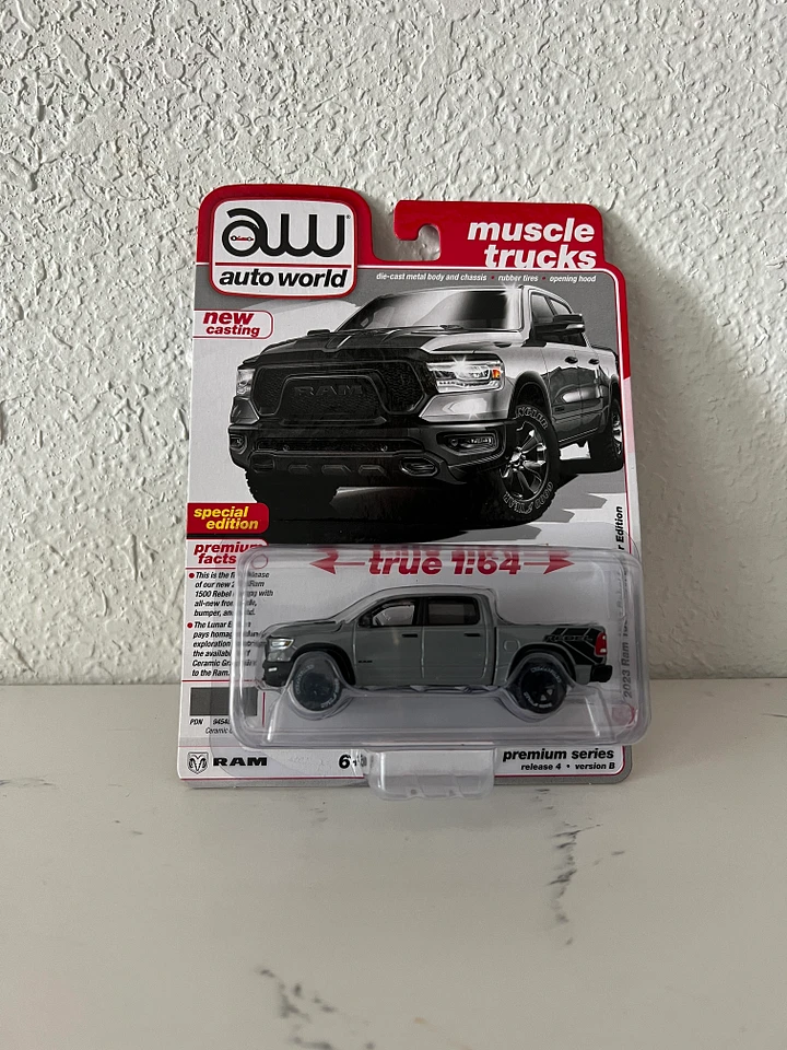 Auto World 2023 Dodge Ram Rebel Havoc Edition (Ceramic Grey w/Rebel Graphics) 1:64 Diecast (DUE AUGUST 2024) product image (1)