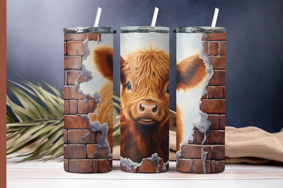 Highland Calf Hole in Wall Tumbler product image (2)
