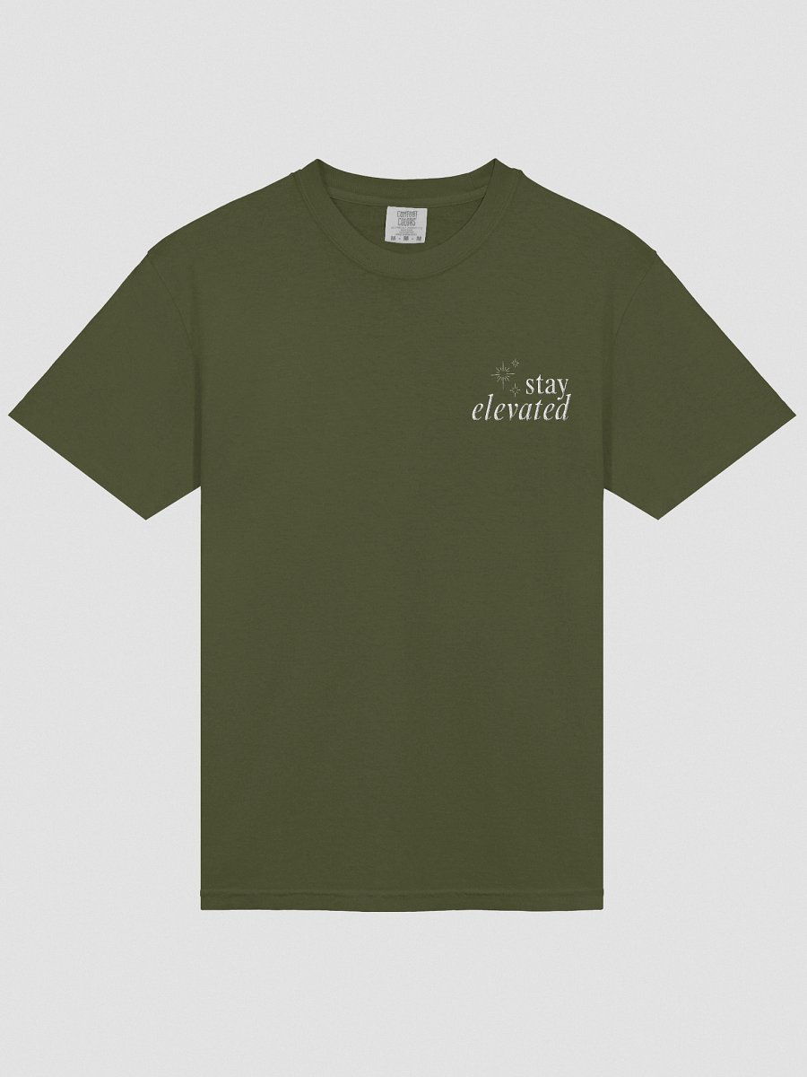 Stay Elevated Embroidered Tee (Dark) product image (3)