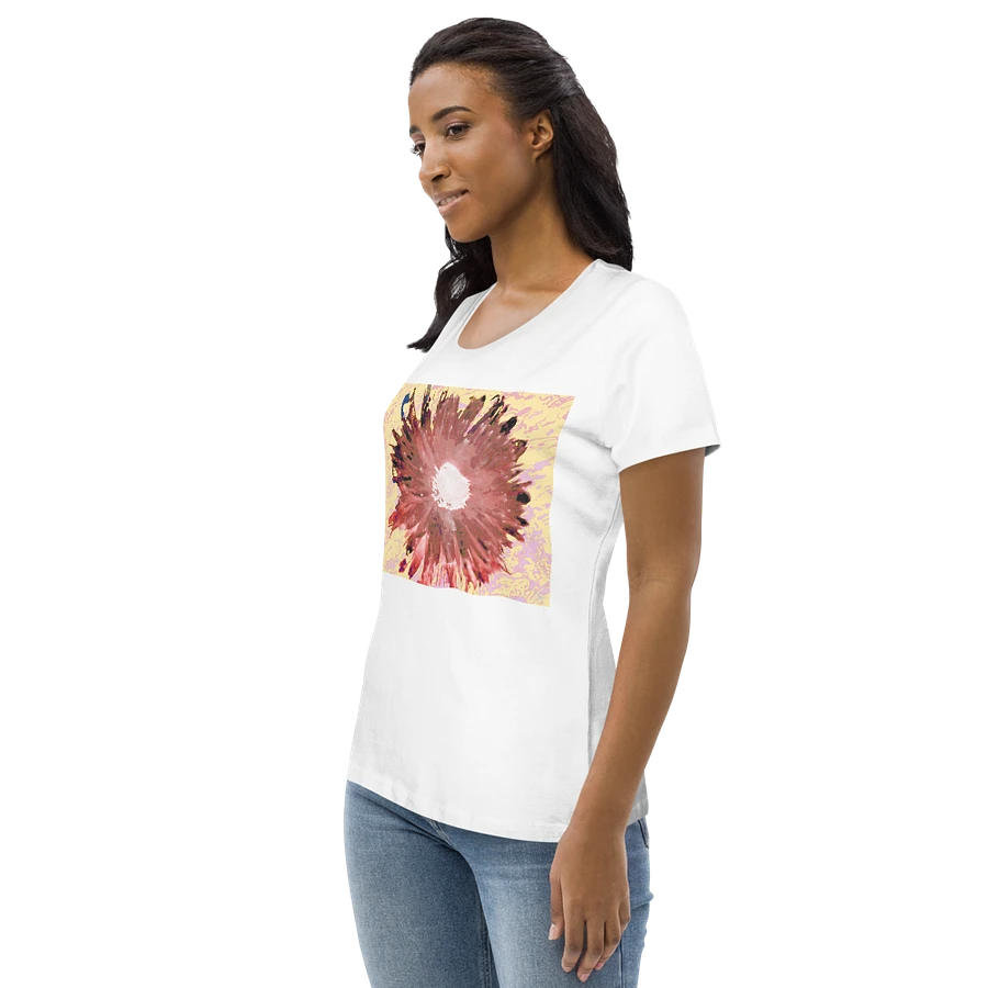 Abstract Pink Daisy Light on a Pink Patterned Background Women's T Shirt product image (5)