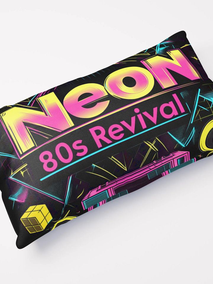 "Neon 80s Revival All-Over Print Pillow – Retro Throw Pillow, Bold Vintage Decor!" product image (1)