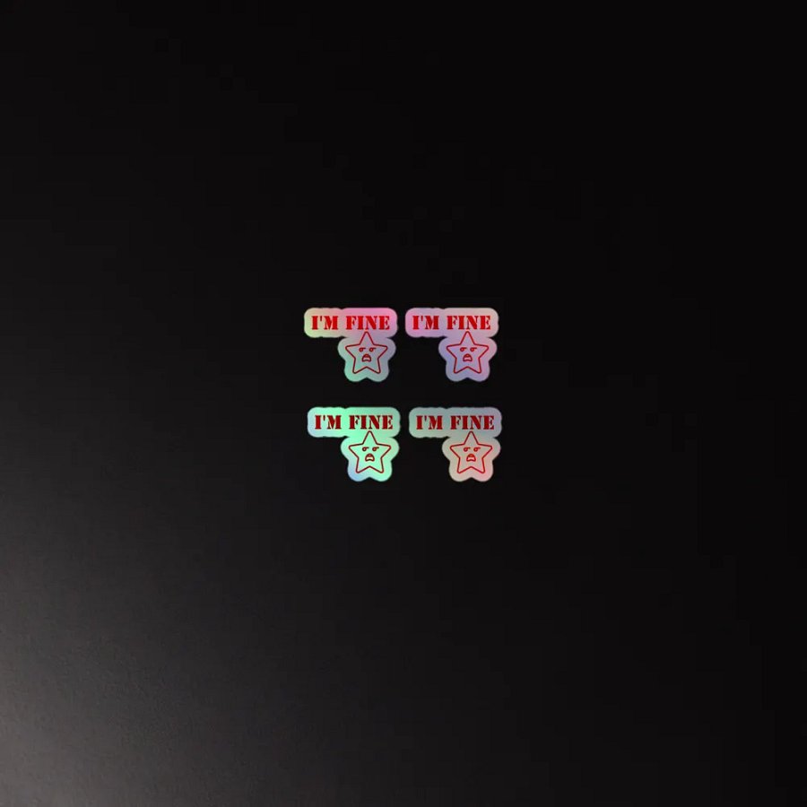 I'm Fine AMG Holographic Sticker Set product image (2)