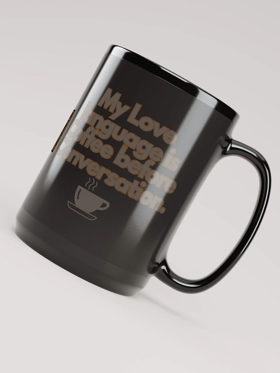 Cellar 8T Coffee - Love Language - Gloss Black Mug product image (4)