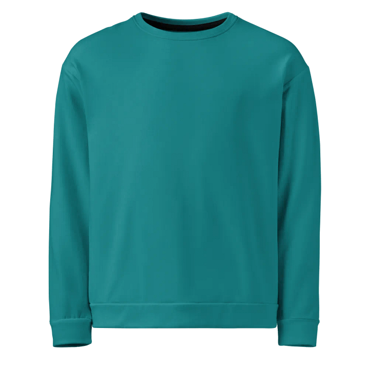 Plain Teal Green Light Summer Unisex Recycled Polyester Heavyweight Premium Sweatshirt by Treasure Pie product image (1)