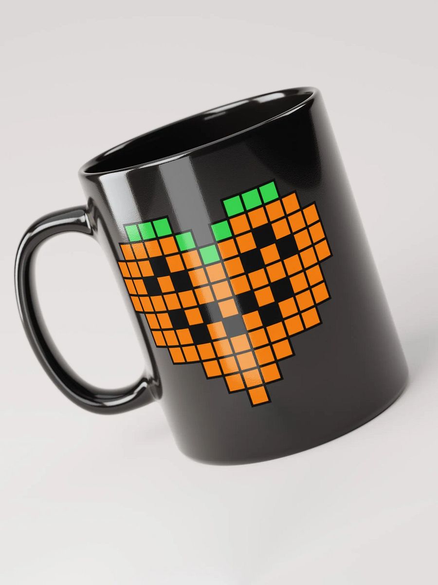 Pumpkin Heart Black Glossy Mug product image (5)