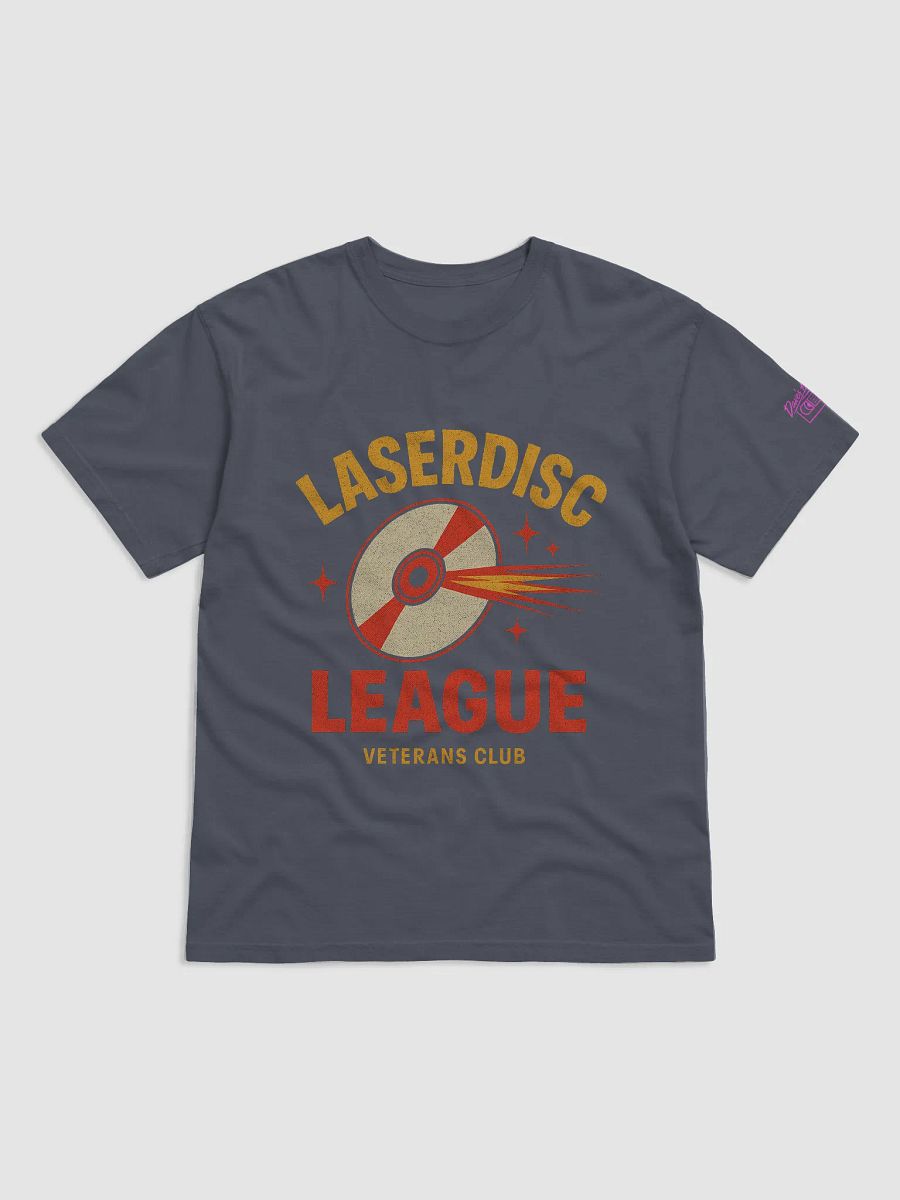 'LASERDISC LEAGUE' TEE: 12‑INCH SPINNERS, 425‑LINE FLEX, & REMOTE‑CONTROL ROYALTY product image (1)