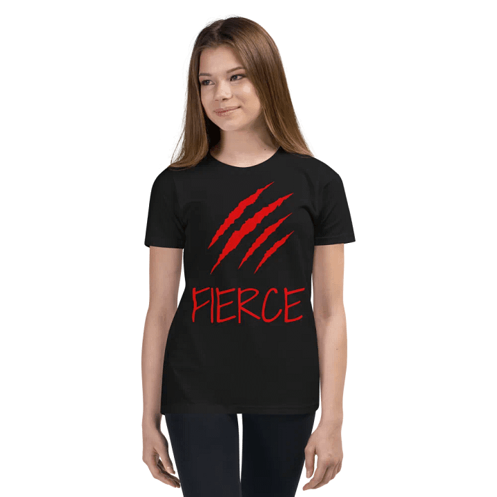 Kids 'Fierce' T-Shirt with Bold Cat Scratch Design - Unleash Their Wild Side