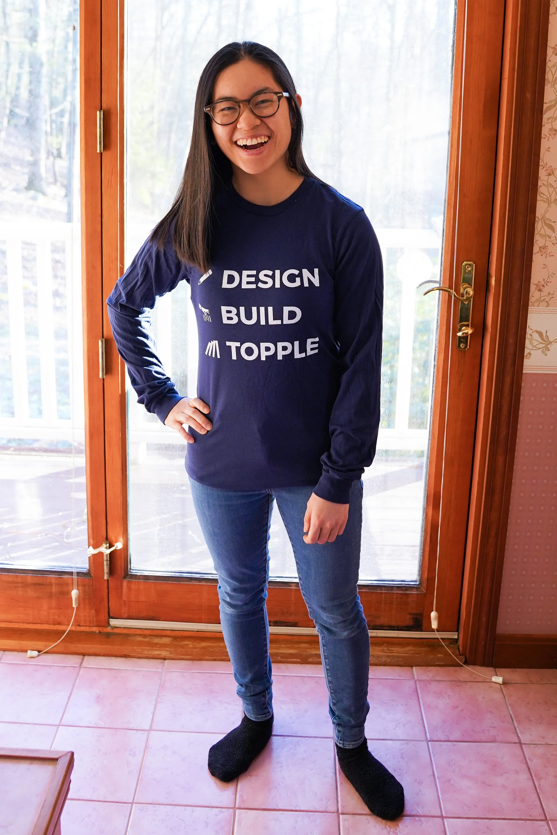 "DESIGN BUILD TOPPLE" Long Sleeve Tee product image (1)