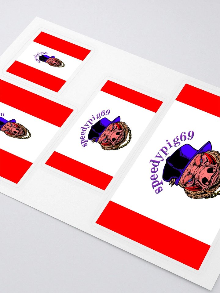 SpeedyPig69 Flag Sticker Sheet product image (2)