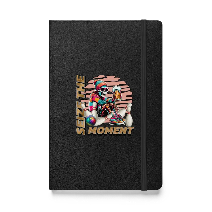 Seize The Moment Skeleton Beer Bowling Hardcover Notebook product image (1)