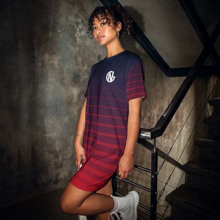 Women's Striped N-Logo T-Shirt Dress product image (2)